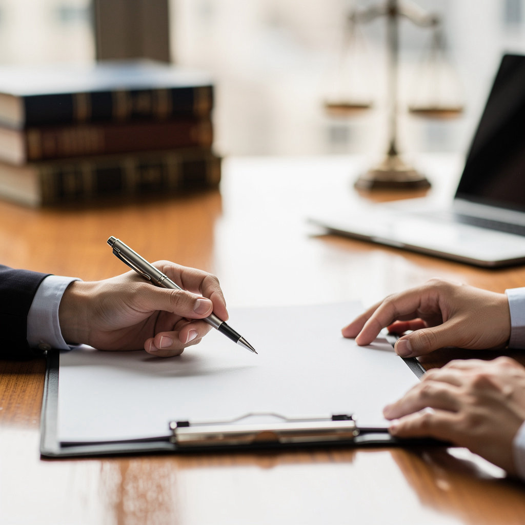 Law Office of Engel & Miller attorney discussing case strategy with client in San Diego office